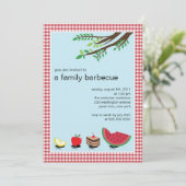 Uitnodiging CUTE Family Summer BBQ Party (Staand voorkant)