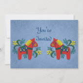 Uitnodiging Dala Horse Party (Voorkant)