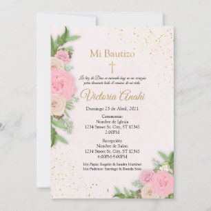 Uitnodiging de niña para evento relioso