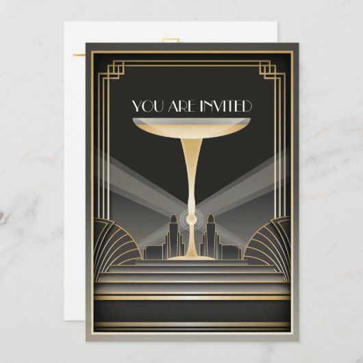 Uitnodiging Deco Contemporary Gala Event (Voorkant / Achterkant)