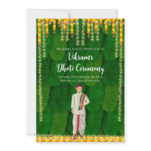 Uitnodiging Dhoti-functie Uitnodiging voor Dhoti-c