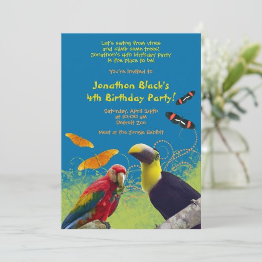 Uitnodiging dierentuin kind (Staand voorkant)