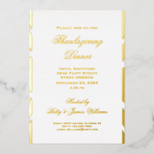 Uitnodiging Diner Thanksgiving