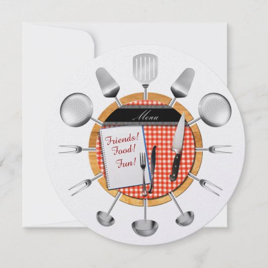 Uitnodiging Dinner Party Round - SRF (Voorkant)