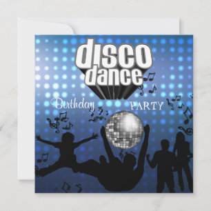 Uitnodiging Disco Dans Verjaardagsfeest Retro