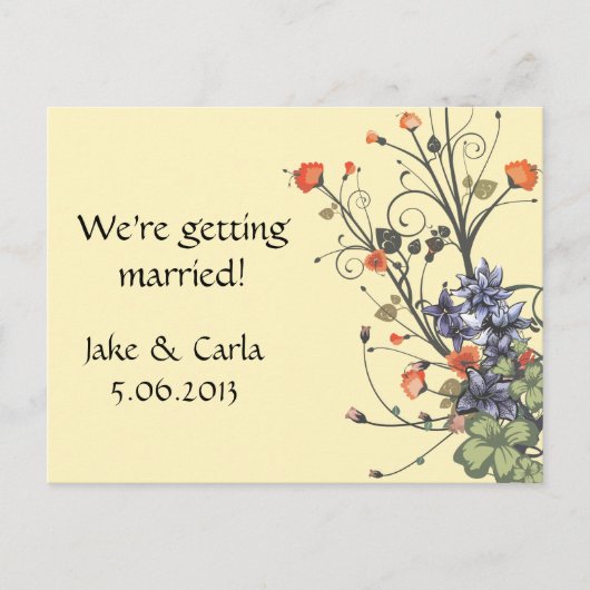 Uitnodiging Diverse Bloemen Briefkaart (Voorkant)