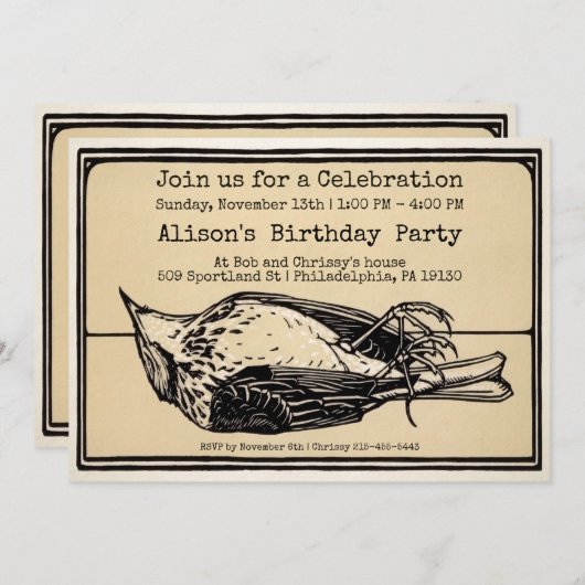 Uitnodiging dode partij (Voorkant / Achterkant)