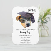 Uitnodiging Dog Graduation Party (Staand voorkant)