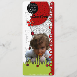 Uitnodiging doop lieveheersbeestje Lou-Anne met fo