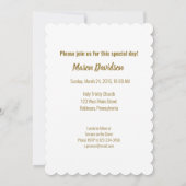 Uitnodiging doop viering gouden kruis (Achterkant)