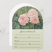 Uitnodiging Drie Mooie Rozen (Voorkant / Achterkant)