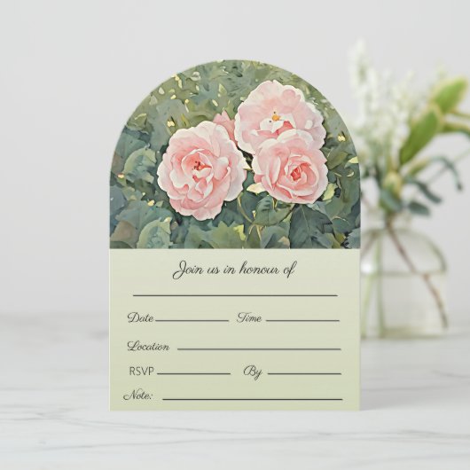 Uitnodiging Drie Mooie Rozen (Staand voorkant)