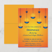 Uitnodiging Editable Deepavali Briefkaart (Voorkant / Achterkant)