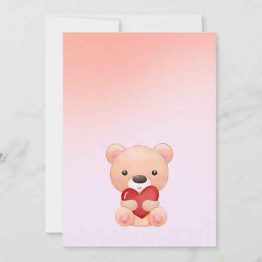 Uitnodiging: een klein schatje is onderweg kaart (Achterkant)