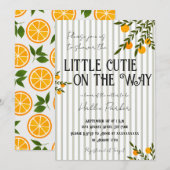 Uitnodiging: een klein schatje is op komst kaart (Voorkant / Achterkant)