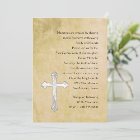 Uitnodiging eerste communautaire Waterverf (Staand voorkant)