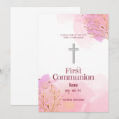 Uitnodiging Eerste Communitie Aquarelle Kader 2 (Voorkant / Achterkant)