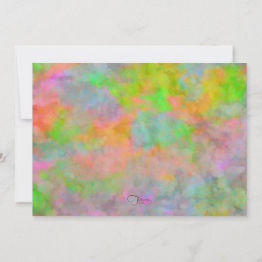 Uitnodiging eerste gemeenschap Abstract met kruis (Achterkant)