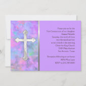 Uitnodiging eerste gemeenschap Abstract met kruis (Voorkant)