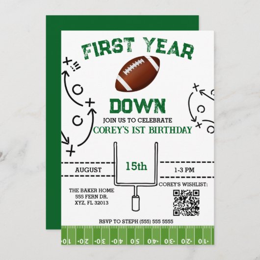 UITNODIGING EERSTE JAAR DOWN (Voorkant / Achterkant)