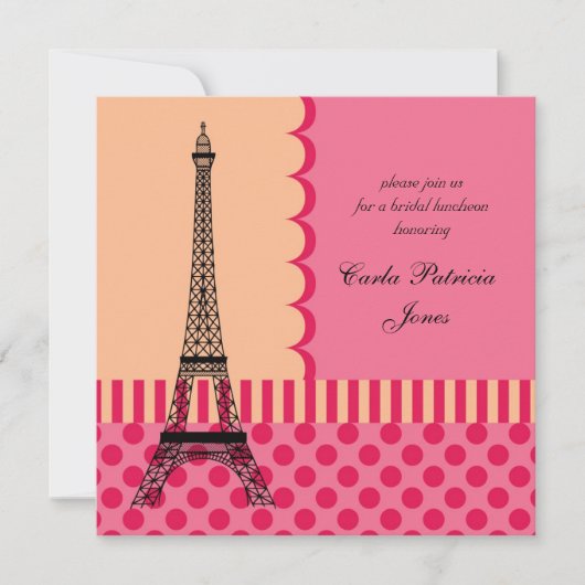 Uitnodiging Eiffel Tower (Voorkant)