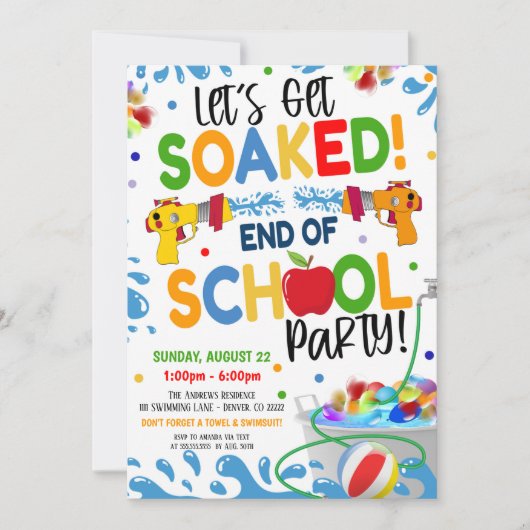 Uitnodiging einde schoolpool (Voorkant)