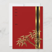 Uitnodiging Elegant Birthday Party Asian Bamboo (Achterkant)