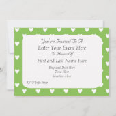 Uitnodiging Emerald Hearts-feest (Achterkant)