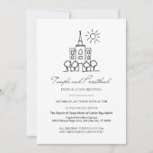 Uitnodiging en programma voor LDS-tempel en priest (Voorkant)