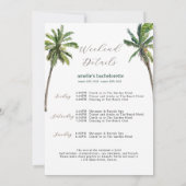 Uitnodiging en Reisprogramma voor Meisje- Ondertro (Achterkant)