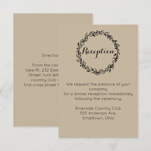 Uitnodiging en richting Trouw Template (Voorkant / Achterkant)