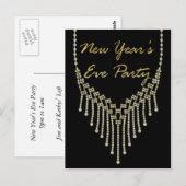 Uitnodiging Eve-partij nieuwjaar (Voorkant / Achterkant)