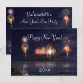 Uitnodiging Eve-partij nieuwjaar (Voorkant / Achterkant)