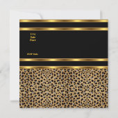 Uitnodiging Exotic Leopard Gold Black (Achterkant)
