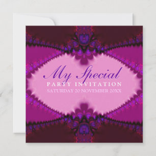 Uitnodiging exotische Pinks Bohemian Lace Party