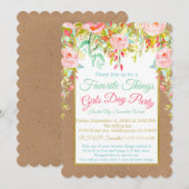 Uitnodiging Favoriete Dingen Meisjes Dag (Voorkant / Achterkant)