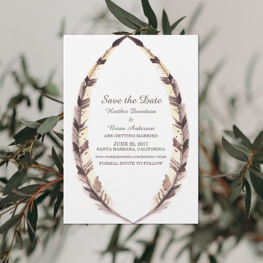 Uitnodiging Feathered Border Save the Date