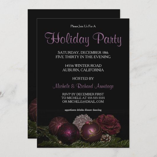 Uitnodiging feestdag (Voorkant / Achterkant)