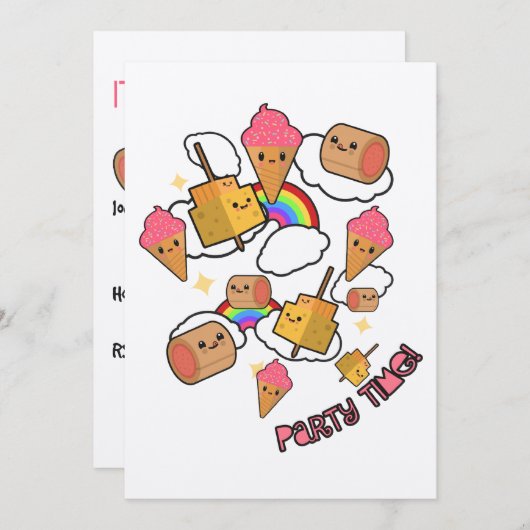 Uitnodiging feestdag feestdag (Voorkant / Achterkant)