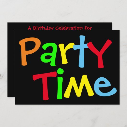 Uitnodiging feestdag feestdag (Voorkant / Achterkant)