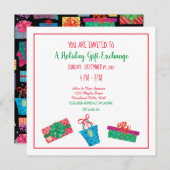 Uitnodiging feestdag, Gift Exchange Fun Print (Voorkant / Achterkant)