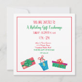Uitnodiging feestdag, Gift Exchange Fun Print (Voorkant)