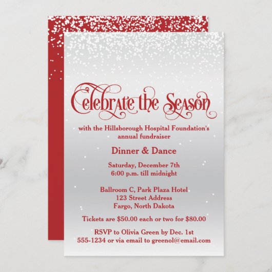 Uitnodiging feestdag | Het seizoen vieren (Voorkant / Achterkant)