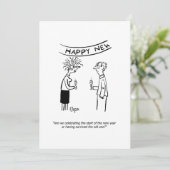 Uitnodiging feestdag - Kerstmis, nieuwe jaren (Staand voorkant)