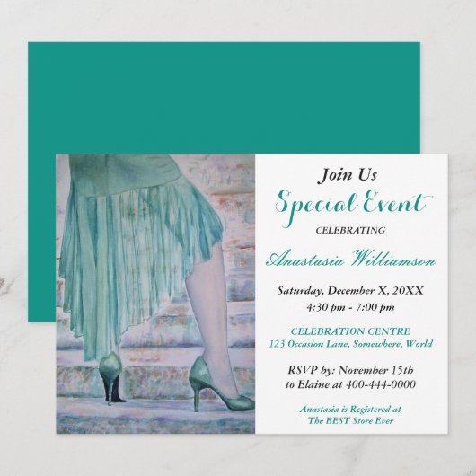 UITNODIGING FEESTELIJK EVENEMENT TER GELEGENHEID V (Voorkant / Achterkant)