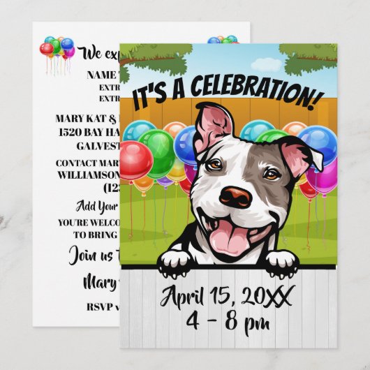 Uitnodiging Feestelijkheden (Voorkant / Achterkant)