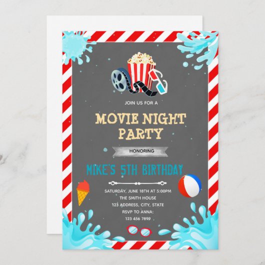 Uitnodiging filmpool (Voorkant / Achterkant)