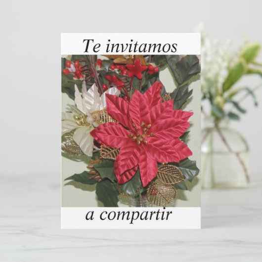 Uitnodiging fista de Navidad (Staand voorkant)