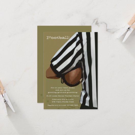 Uitnodiging football (Voorkant / Achterkant in situ)