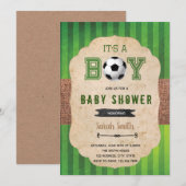 Uitnodiging football baby shower (Voorkant / Achterkant)
